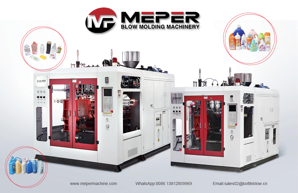 Preparations for the MEPER hollow blow molding machine before driving