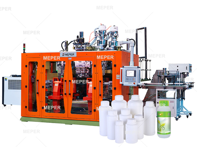 MEPER MP80FD 4 Layers Pesticide Bottle Articulated Type Extrusion Blow Molding Machine