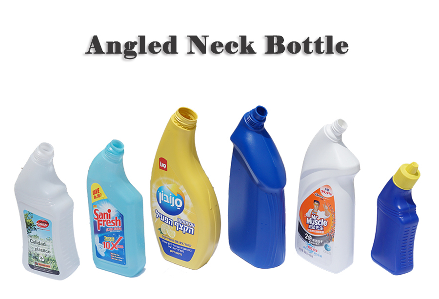 How to blow the angled neck bottle