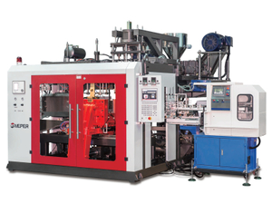 MEPER MP80FS Fully Automatic Blow Moulding Machine With IML Machine In Mold Labeling for Lubricating Oil Bottle